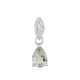 Green Amethyst Silver Pendant
