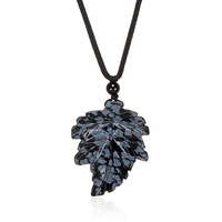 Snowflake Obsidian other Necklace