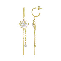 White Topaz Silver Earrings