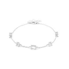 White Topaz Silver Bracelet