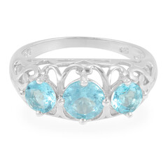 Blue Apatite Silver Ring