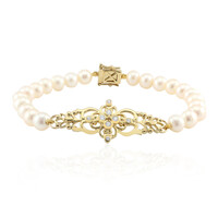 White Freshwater Pearl Silver Bracelet