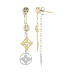 White Topaz Silver Earrings