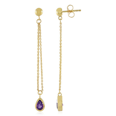 Zambian Amethyst Silver Earrings