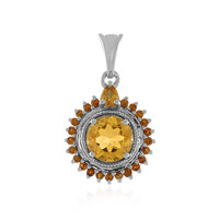 Citrine Silver Pendant