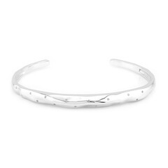Zircon Silver Bangle