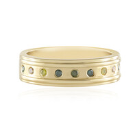 I2 Yellow Diamond Silver Ring