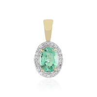 9K Colombian Emerald Gold Pendant