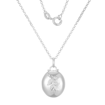 Zircon Silver Necklace (Adela Silber)