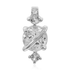 White Topaz Silver Pendant