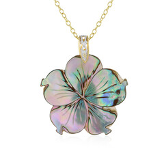 Abalone Shell Silver Necklace (Gems en Vogue)