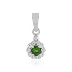 Russian Diopside Silver Pendant