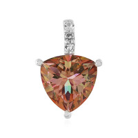 Peach Mystic Topaz Silver Pendant