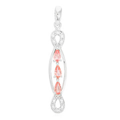 Padparadscha Sapphire Silver Pendant