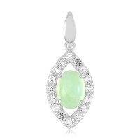 Imperial Chrysoprase Silver Pendant