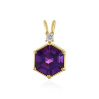 Siberian Amethyst Silver Pendant