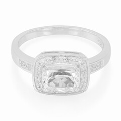 Goshenite Silver Ring