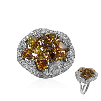 14K SI2 Orange Diamond Gold Ring (CIRARI)