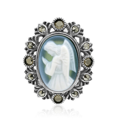 Green Agate Silver Pendant