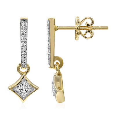 14K IF (D) Diamond Gold Earrings (Annette)