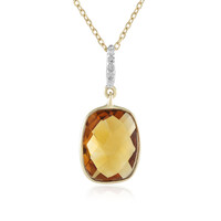 9K Brandy Citrine Gold Necklace