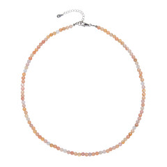 Red Botswana Agate Silver Necklace