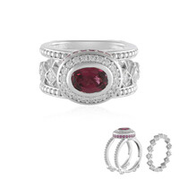 Malawi Garnet Silver Ring (Dallas Prince Designs)