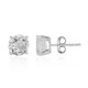 White Topaz Silver Earrings