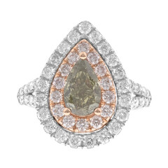 18K SI1 Green Diamond Gold Ring (CIRARI)