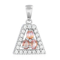 Padparadscha Sapphire Silver Pendant