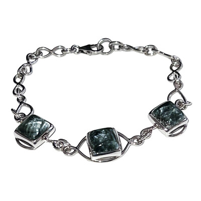 Seraphinite Silver Bracelet