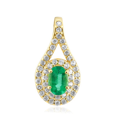 Zambian Emerald Silver Pendant