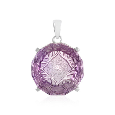 Rose de France Amethyst Silver Pendant