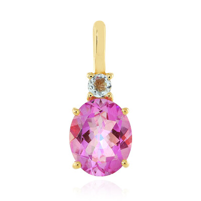 Anniversary Topaz Silver Pendant