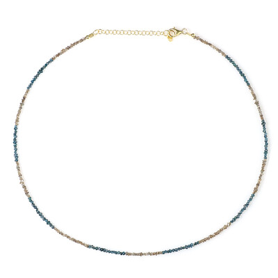 Blue Diamond Silver Necklace