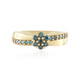I2 Blue Diamond Silver Ring