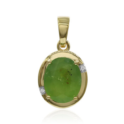 9K Brazilian Green Opal Gold Pendant (Tenner Diniz)