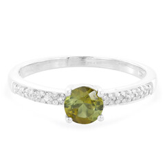 Cuprian Tourmaline Silver Ring
