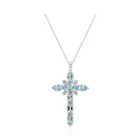 Sky Blue Topaz Silver Necklace