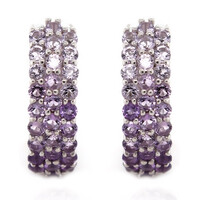 Amethyst Silver Earrings