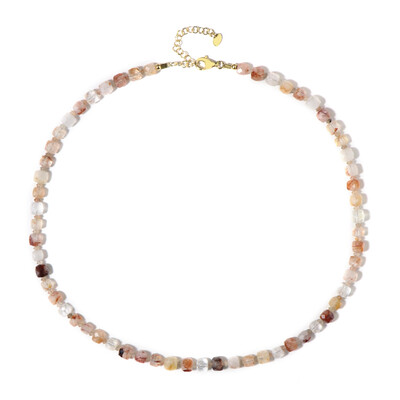 CHERRY BLOSSOM AGATE Silver Necklace