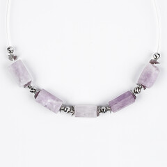 Kunzite Silver Necklace