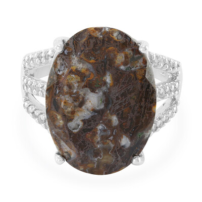 Dinosaur Bone Silver Ring