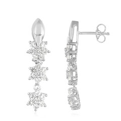 White Topaz Silver Earrings