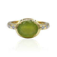 9K Brazilian Green Opal Gold Ring (Tenner Diniz)