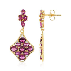 Rhodolite Silver Earrings