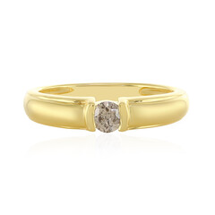 I4 Champagne Diamond Silver Ring