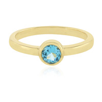 Swiss Blue Topaz Silver Ring