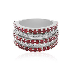 Tanzanian Ruby Silver Ring (Adela Silber)
