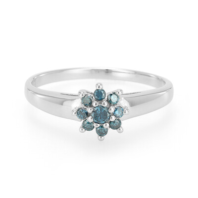 Fancy Diamond Silver Ring